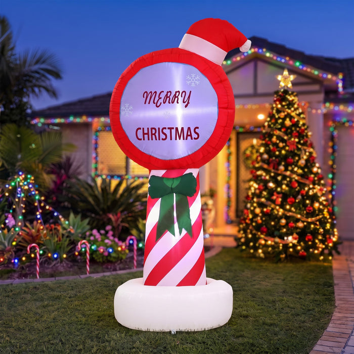 Jingle Jollys Christmas Inflatable Pole 1.8M Height LED Outdoor Decorations