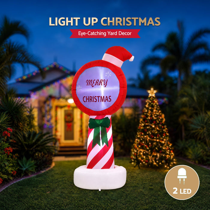 Jingle Jollys Christmas Inflatable Pole 1.8M Height LED Outdoor Decorations