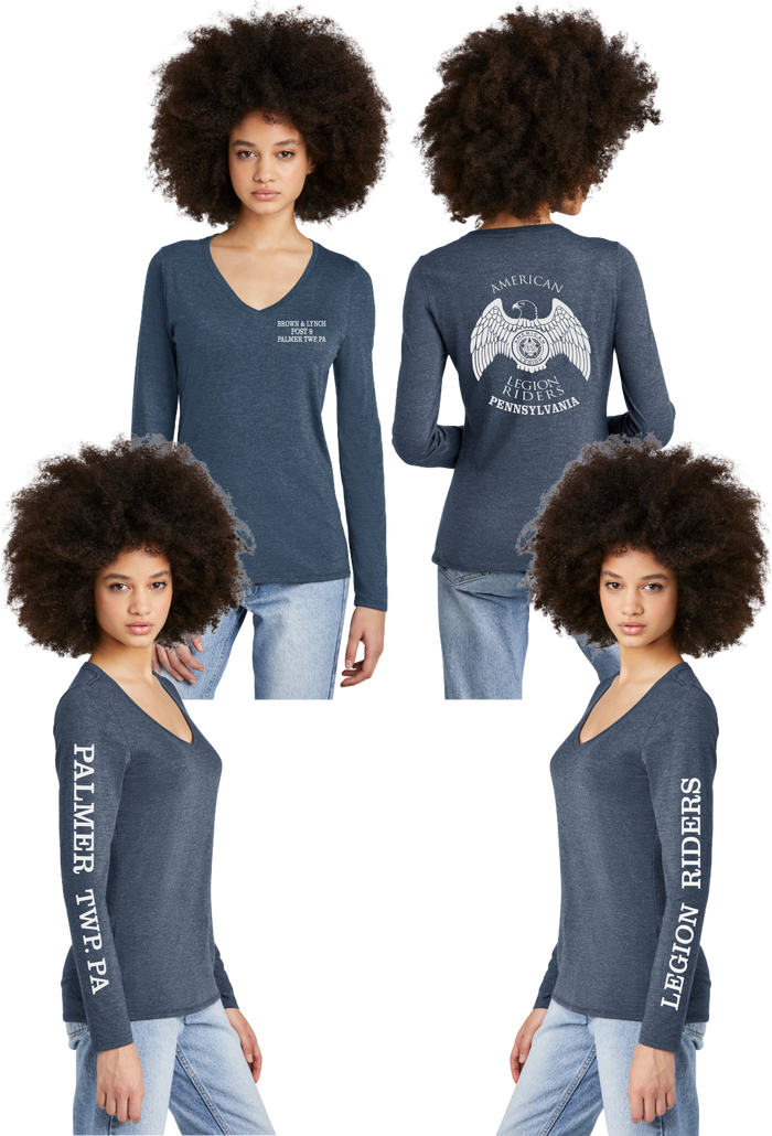 LR 9 PA - Women's Tri-Blend V-neck Long Sleeve