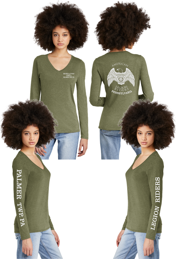 LR 9 PA - Women's Tri-Blend V-neck Long Sleeve