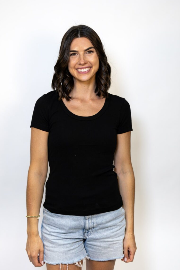 Luxx Short Sleeve Scoop Black