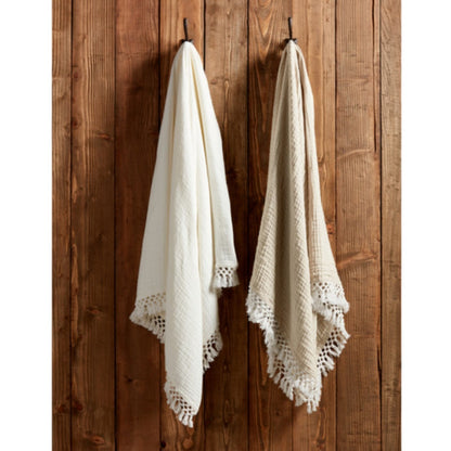 Macrame Muslin Throw