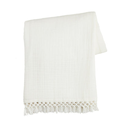Macrame Muslin Throw