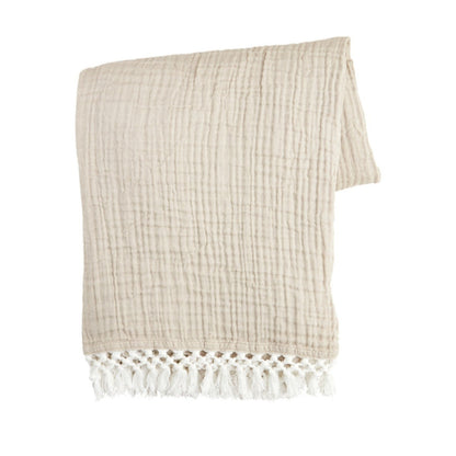 Macrame Muslin Throw