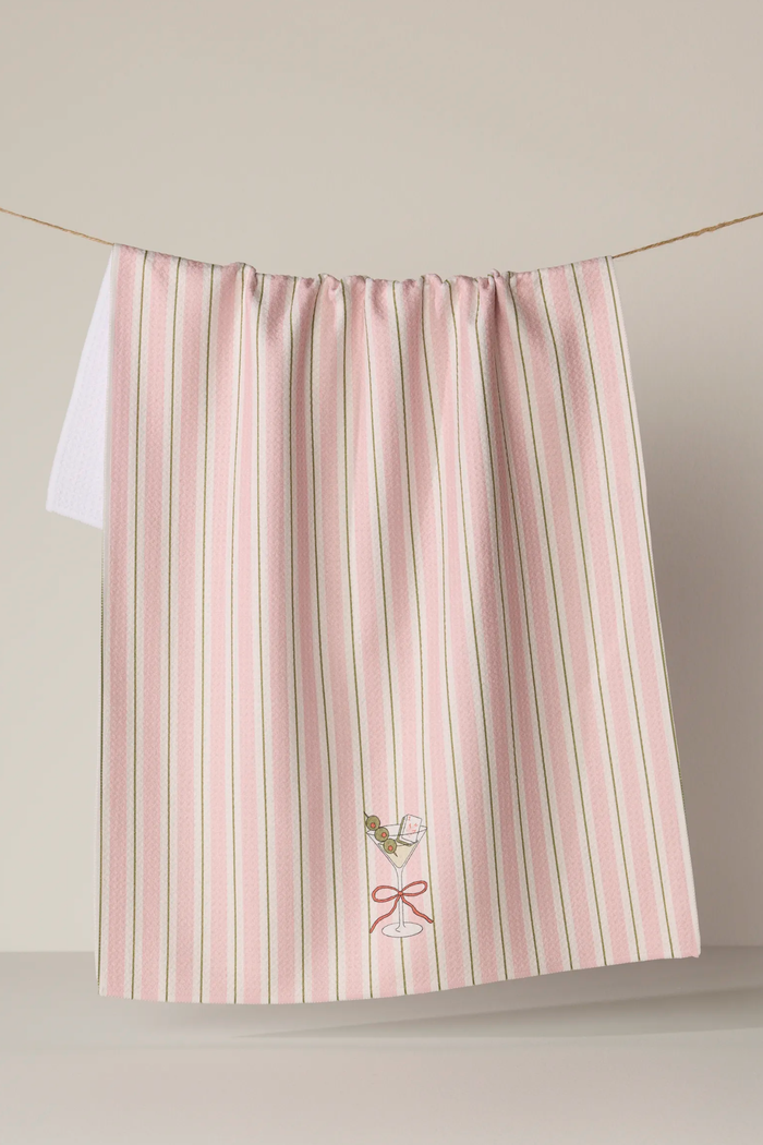 Martini Stripe Tea Towel