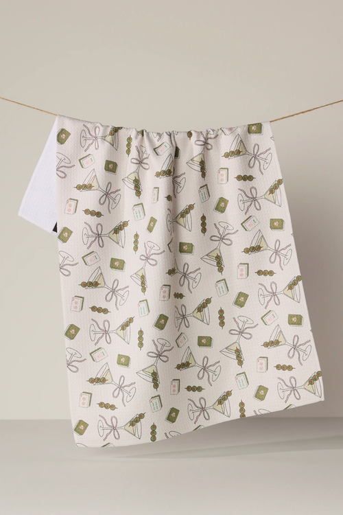 Martini Tiles Tea Towel