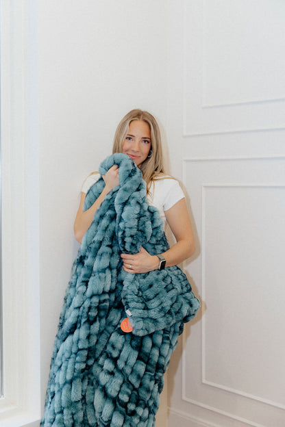 Teal Minky Blanket