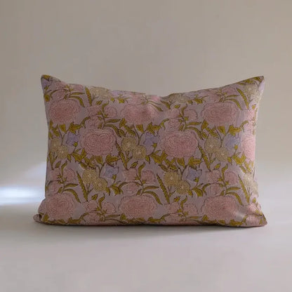 Nargis - Hand Block-Printed Linen Pillowcase