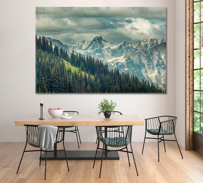 North Cascade Range Fine Wall Art Decor Frame Canvas Printing-1Panel