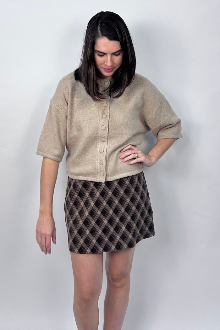Plaid Patterned Mini Skirt
