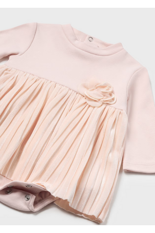 Pleated Romper Dress
