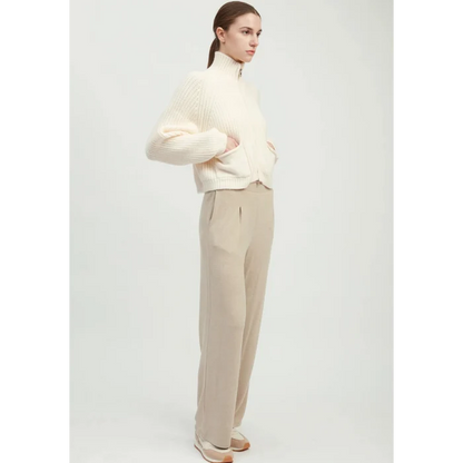 Pocket Detailed Crop Knit Jacket