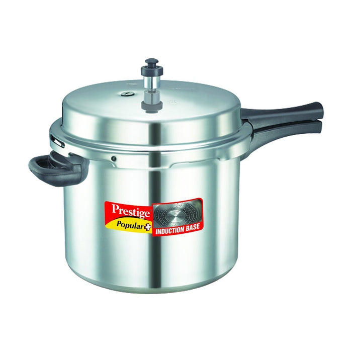 Prestige Popular Plus 10 Liter Aluminum Pressure Cooker, Induction Base