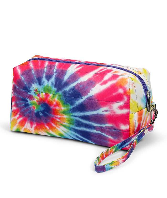 Primary Tie Dye Puffer Cosmetic Bag Camp Top Trenz Tie Dye