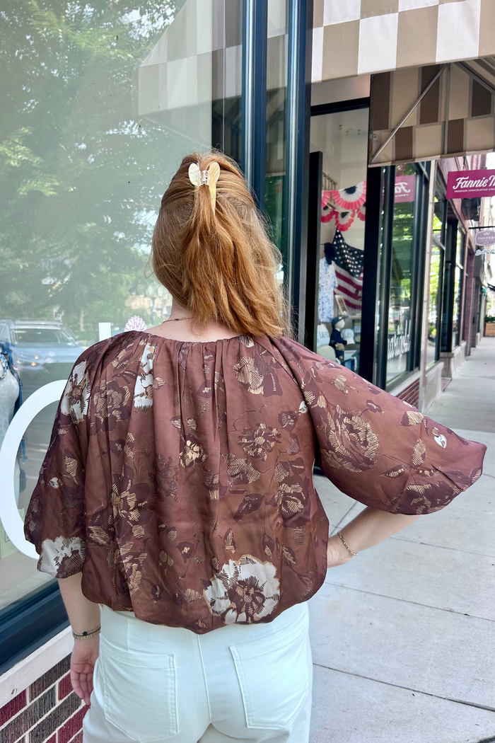 Puff Sleeve Floral Top