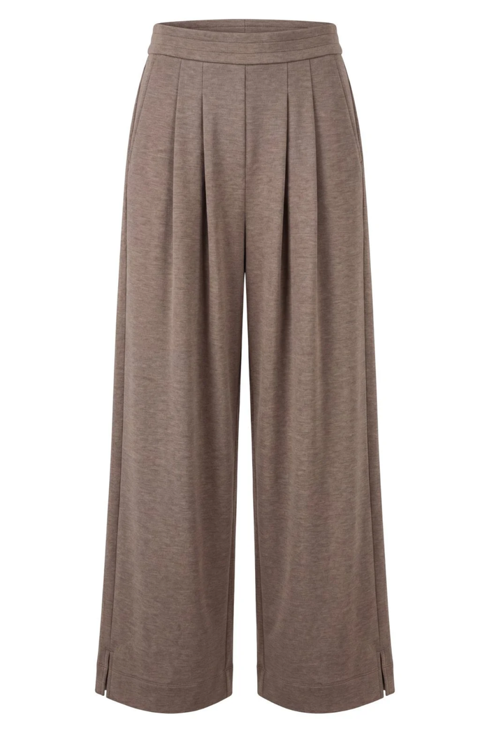 Pull On Wide Leg, Heathered Taupe