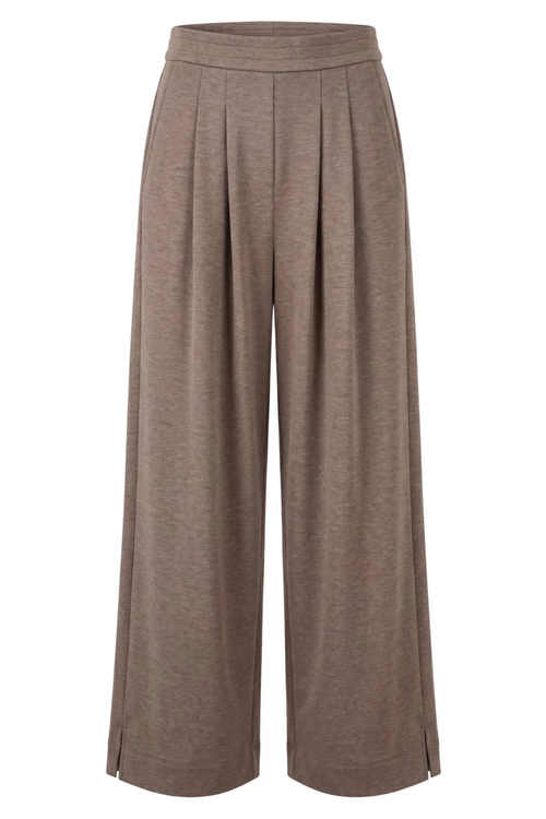 Pull On Wide Leg, Heathered Taupe