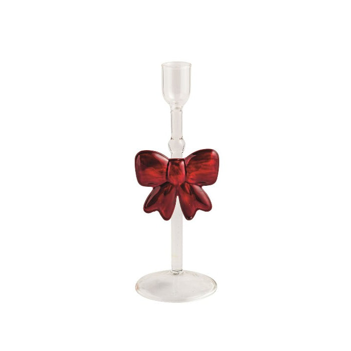 Red Bow Taper Holder