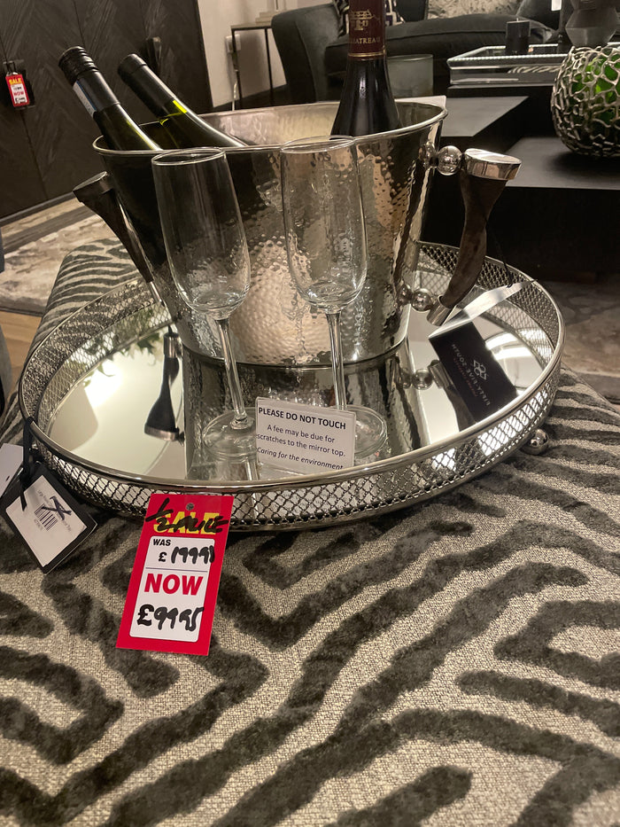 Rushford large Round Silver Tray half price-Renaissance Design Studio