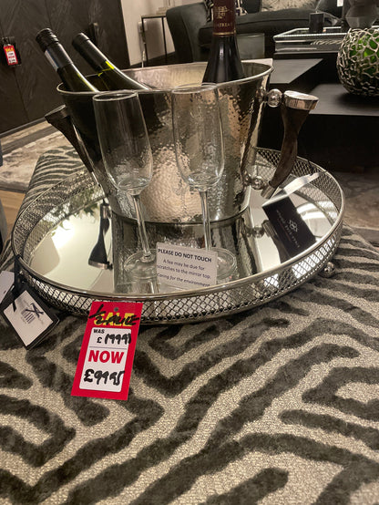 Rushford large Round Silver Tray half price-Renaissance Design Studio