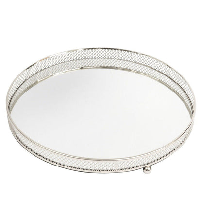 Rushford large Round Silver Tray half price-Renaissance Design Studio