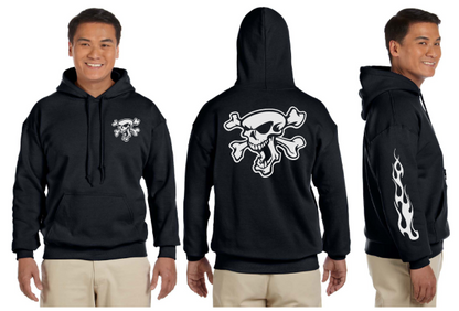 Screaming Skull Reflective Hoodie - Pullover