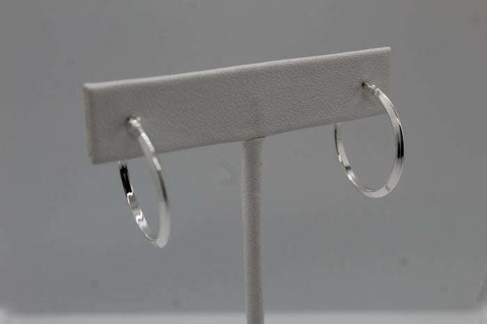Simple Sterling Silver Hoop Earrings