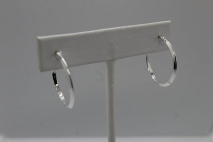 Simple Sterling Silver Hoop Earrings