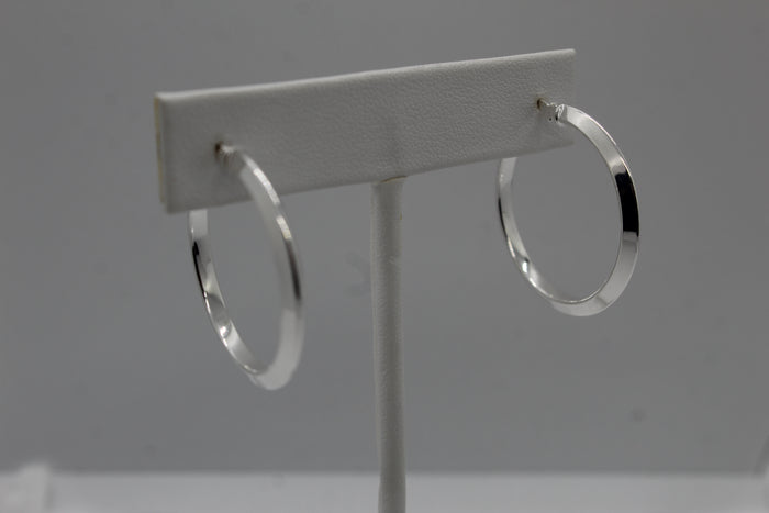 Simple Sterling Silver Hoop Earrings
