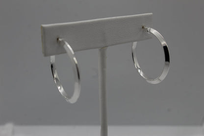 Simple Sterling Silver Hoop Earrings