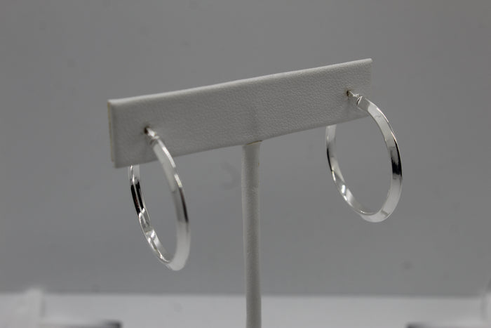 Simple Sterling Silver Hoop Earrings