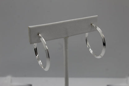 Simple Sterling Silver Hoop Earrings
