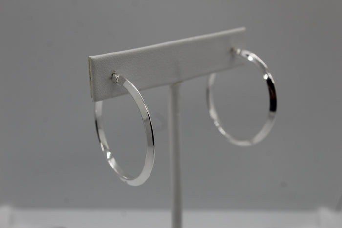 Simple Sterling Silver Hoop Earrings