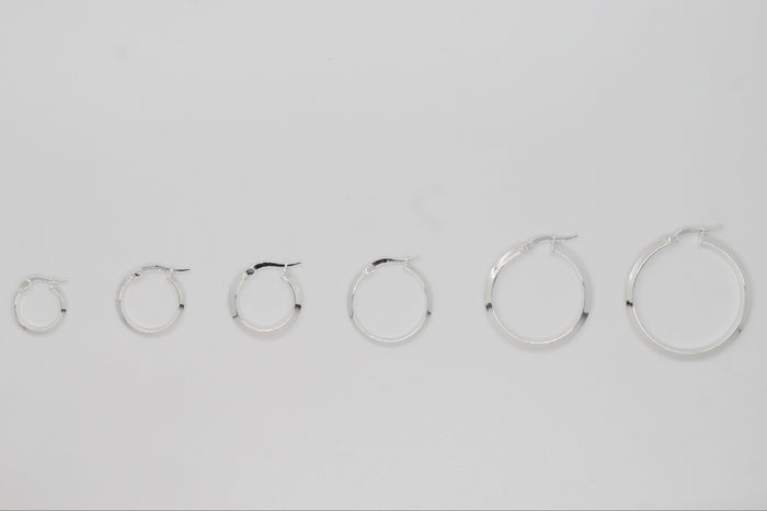 Simple Sterling Silver Hoop Earrings