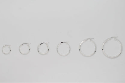 Simple Sterling Silver Hoop Earrings