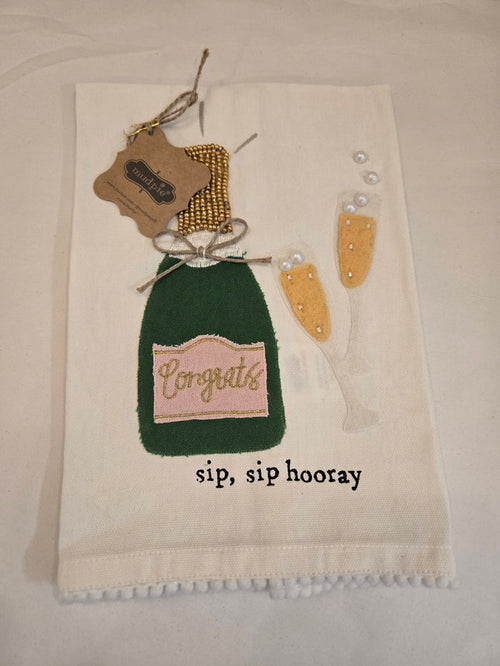 Sip Hooray Wedding Tea Towel