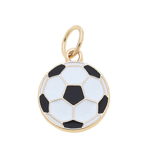 Soccer Ball Enamel Charm