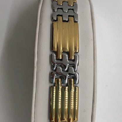Stainless Steel Gold and Silver Men's Bracelet