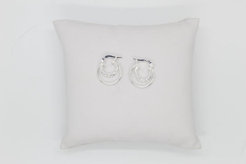 Sterling Silver Double Hoop Earrings