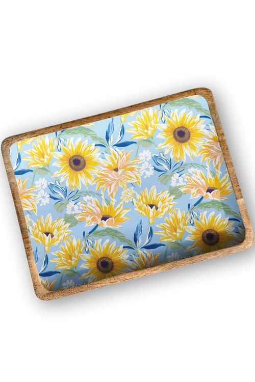 Sunflower 13"X17" Mango Wood Tray