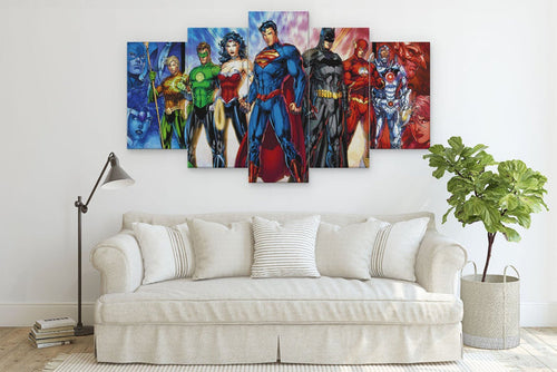 Super Heroes Justice League Dc Comics Wall Art Frame Canvas Printing Decor