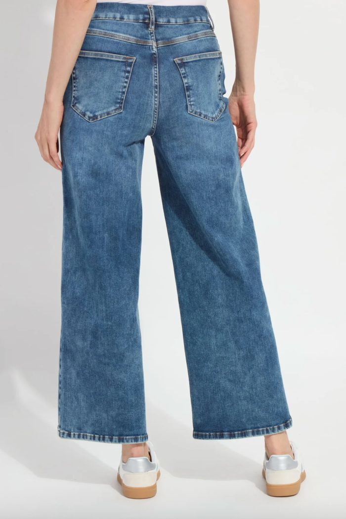 Sylvie Wide Leg Premium Denim, Hi Low
