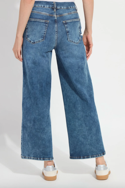 Sylvie Wide Leg Premium Denim, Hi Low