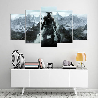 The Elder Scrolls Skyrim Wall Art Frame Canvas Printing Decor