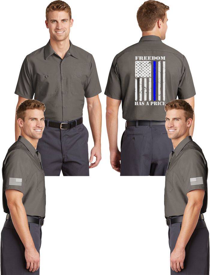 Thin Blue Line Reflective Mechanic Shirt