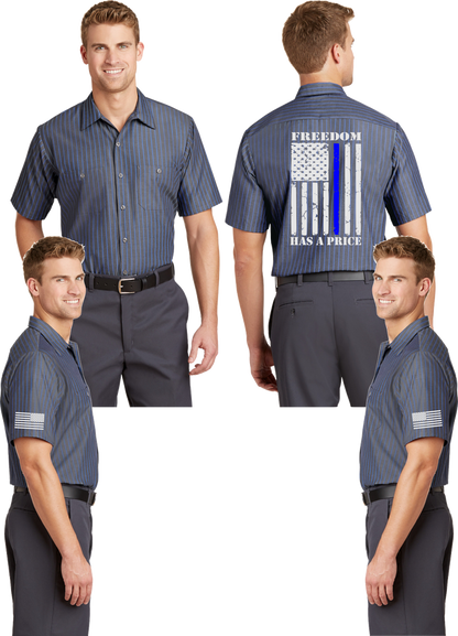 Thin Blue Line Reflective Mechanic Shirt