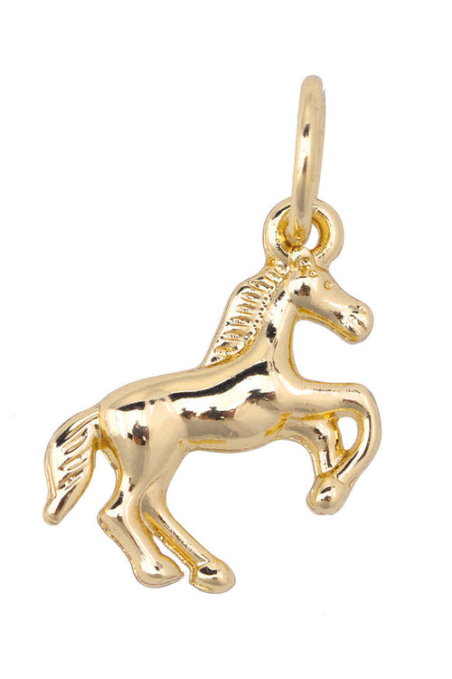 Tiny Stallion Charm in Shiny Gold