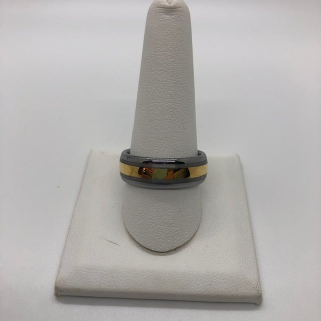 Titanium and Brass Ring