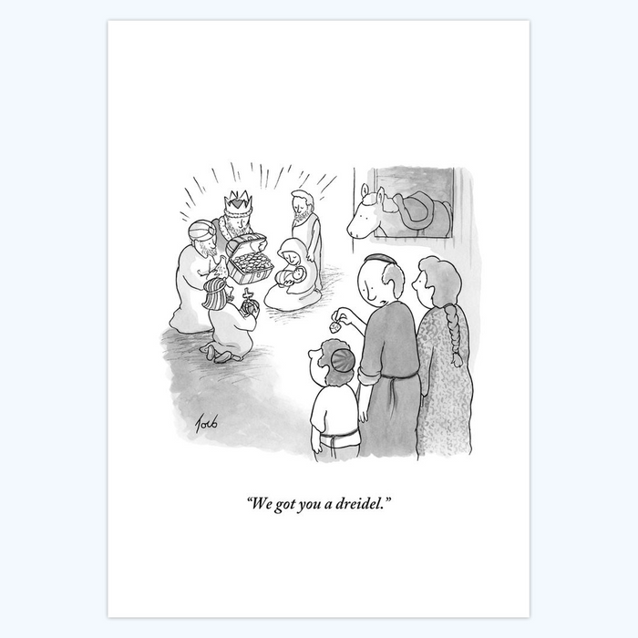 Tom Toro: "We got you a dreidel." 5x7 Holiday Cards