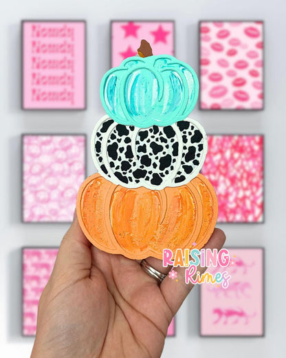 Triple Stacked Pumpkins Silicone Mold